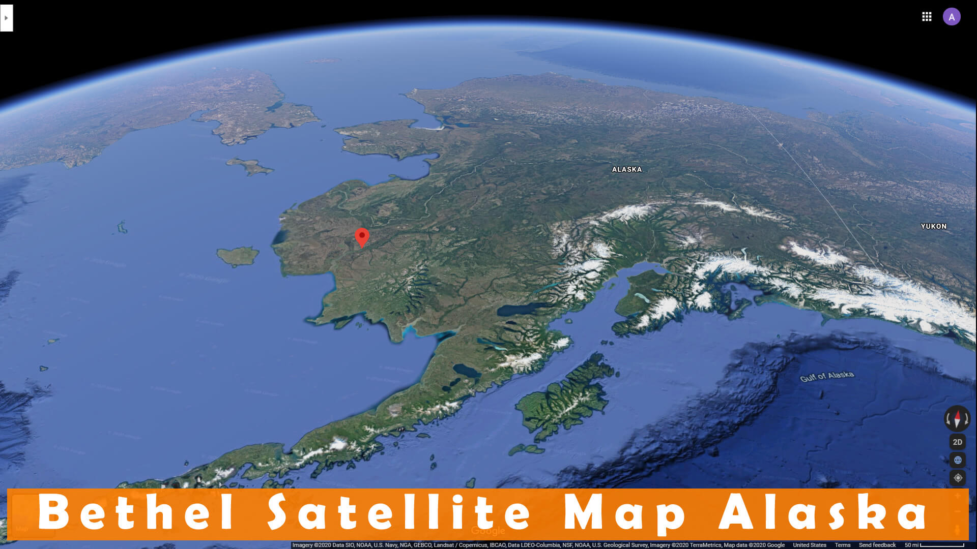 Bethel Satellite Carte Alaska